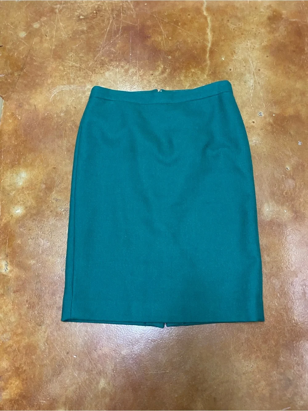 J.Crew Women’s No. 2 Wool Pencil Skirt Emerald Green Size 10T Fall Office Work